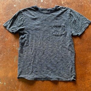 Vans Blue and Gray Striped Tee